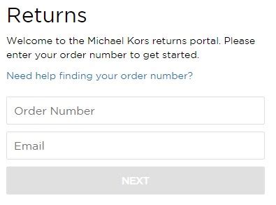 michael kors return address.